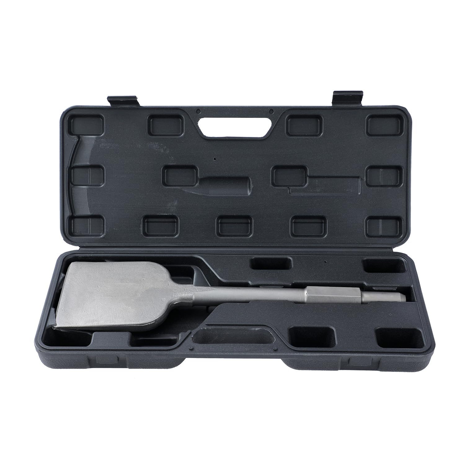 TOPWAY Ciseau Pelle d'Argile pour Marteau Piqueur PH65 95A, Embase Hexagonale 1-1/8", 440 x 136mm, avec Étui en Plastique 121152