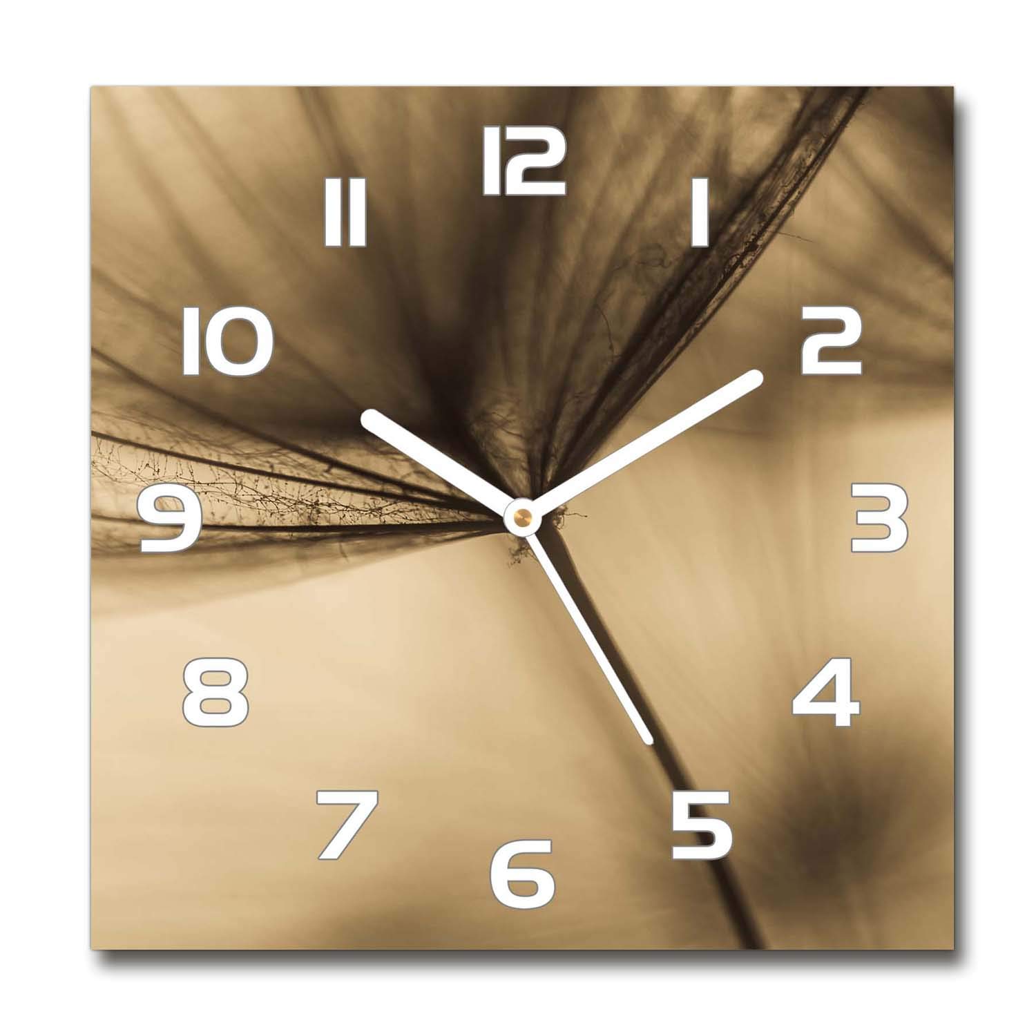 Horloge en verre 60x60cm Tulup pour un salon au design moderne