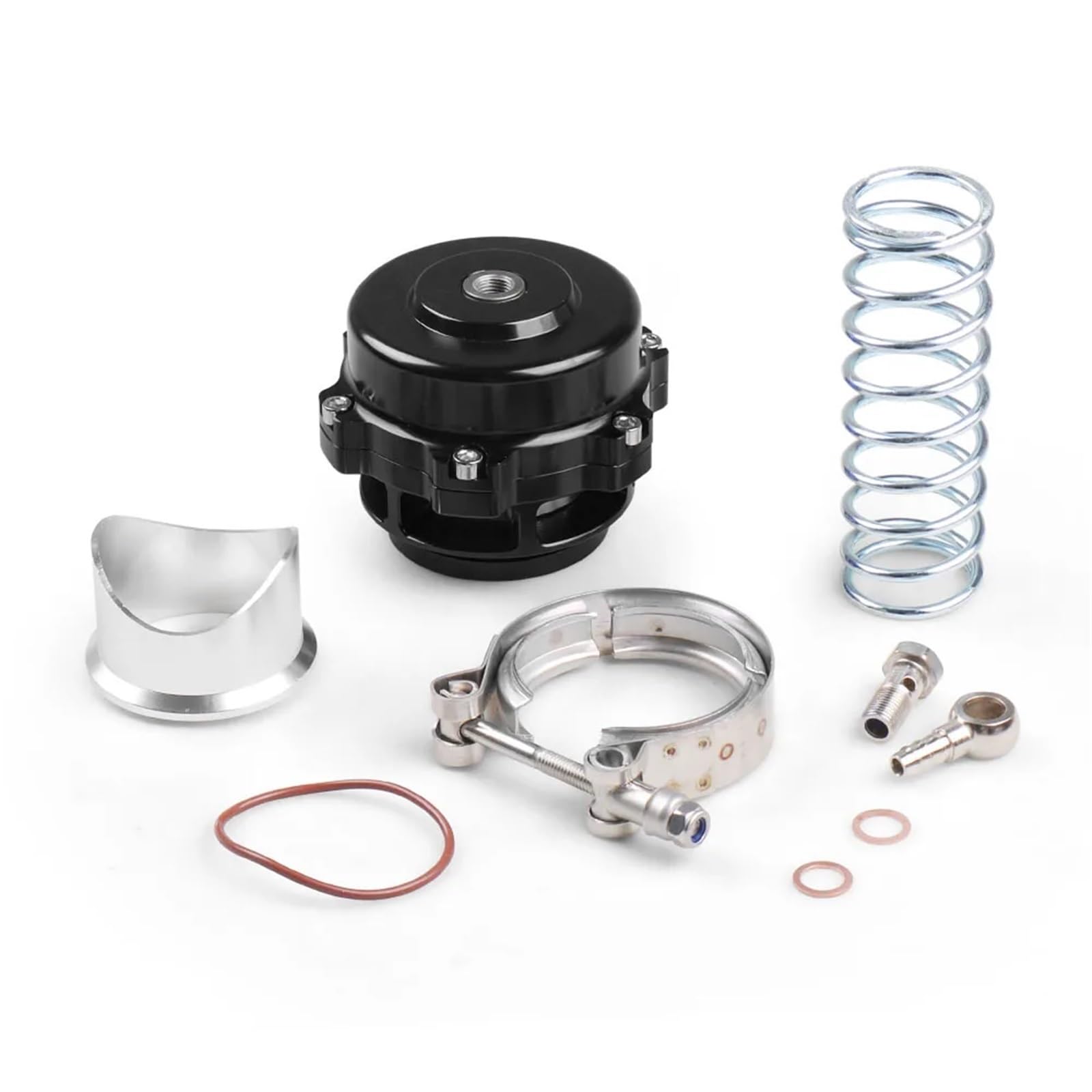 Blow Off Valve,Exhaust Valve Universal 50MM V Band Blow Off Valve BOV Q Typer W/Weld On Aluminum Flange BX100372(Black)
