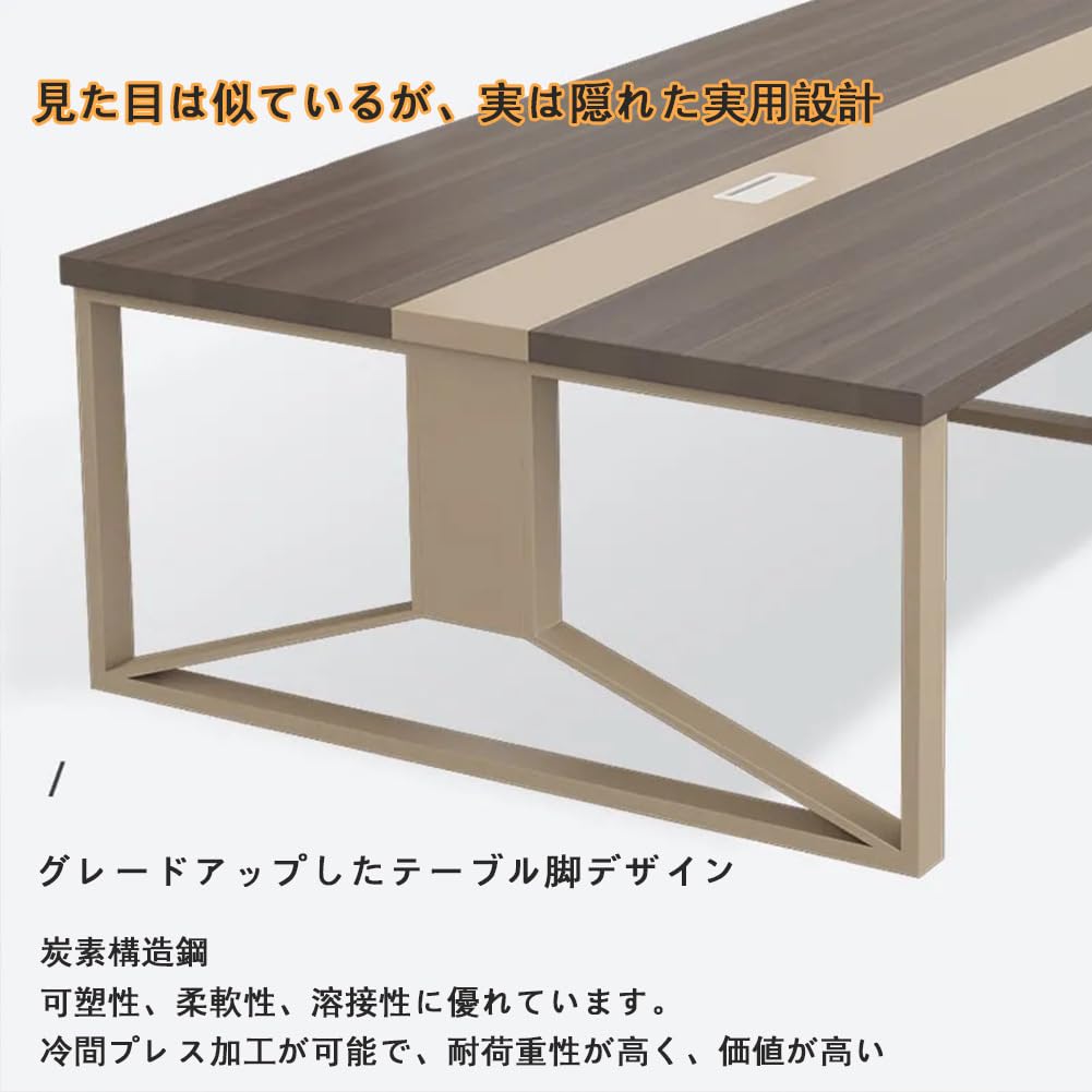 Amazon | MODONG オフィステーブル 会議用テーブル 2/2.4/2.8/3