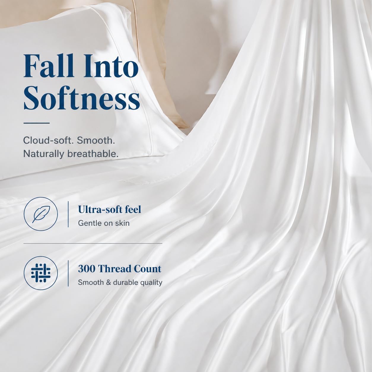 GOKOTTA Bamboo Rayon Fitted Sheet and Pillow Cases, Super Soft Cooling Sheet with 4 Elastic Corner Straps - 16" Pocket King Set Stay Put for Mattress