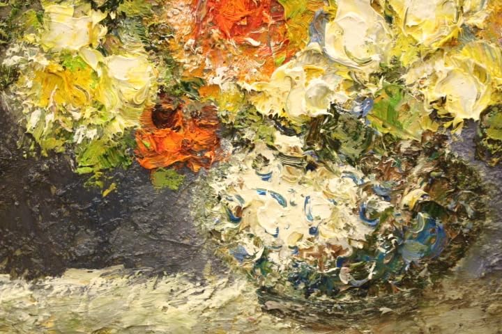 額装 油彩画 真作」渡部ひでき「薔薇」静物画 サイン有り F6号 楽天