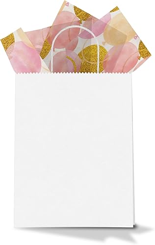 Miniatura 3 de Papel de seda impreso con globos rosas y dorados para bolsas de regalo o cajas y envoltura, papel de seda decorativo a granel para embalaje y