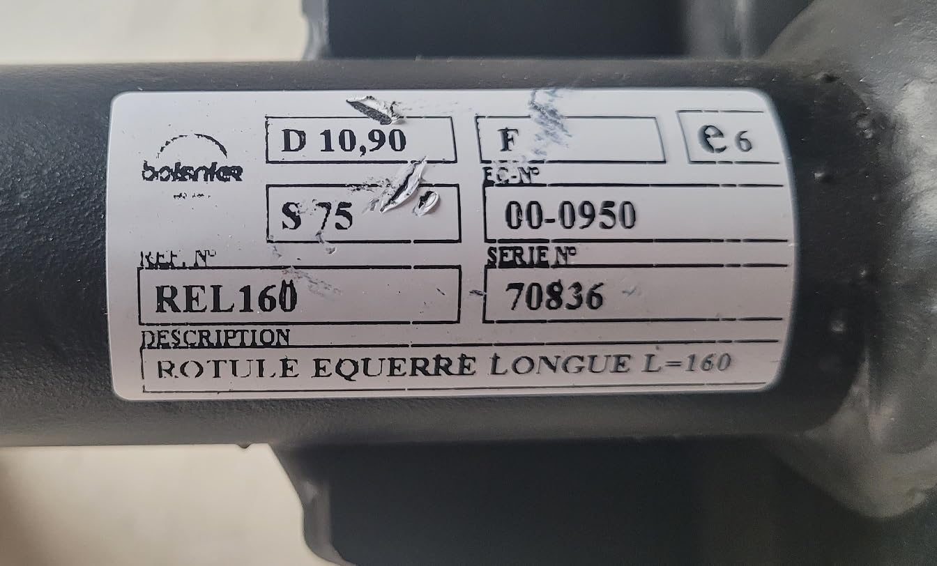 Rotule rallongée d'attelage, Crochet Boule remorque 2 Trous entraxe de Fixation 90mm, Livrée avec visserie, Capacité 2000 kg. Vendeur en France