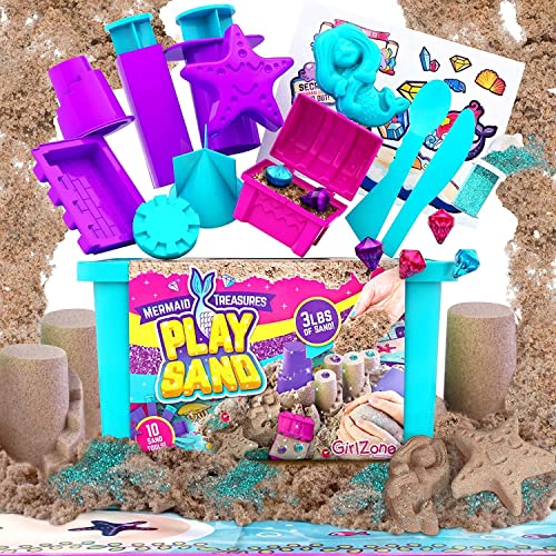 Jeu De Sable Magique Pour Enfants - 1,36kg Avec Bac 40x40cm, 48 Pièces