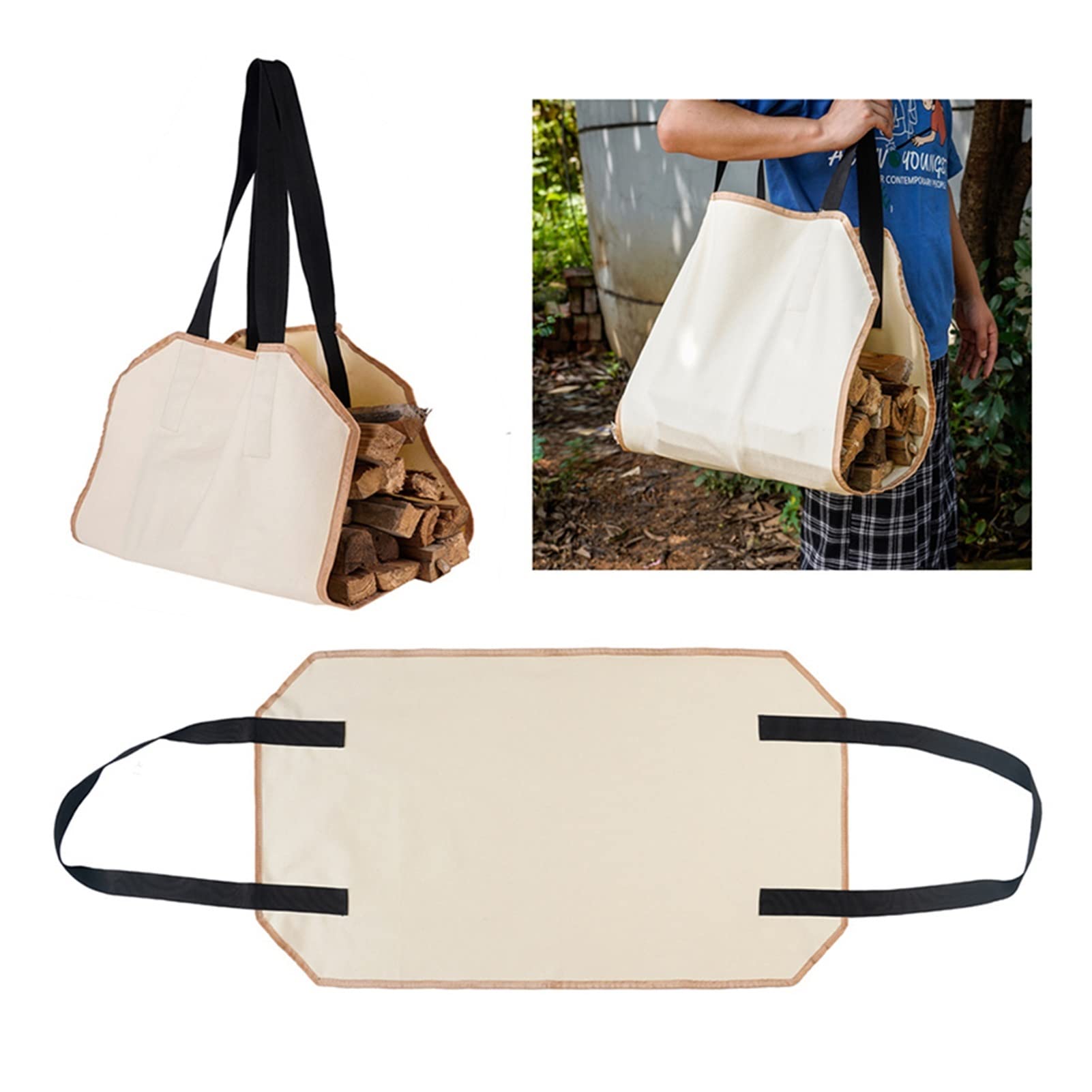 Cesto Per Legna Borsa Per Legna Da Ardere In Tela, Borsa Per ... - Leroy Merlin Borsa Legna Da Ardere Onetigris