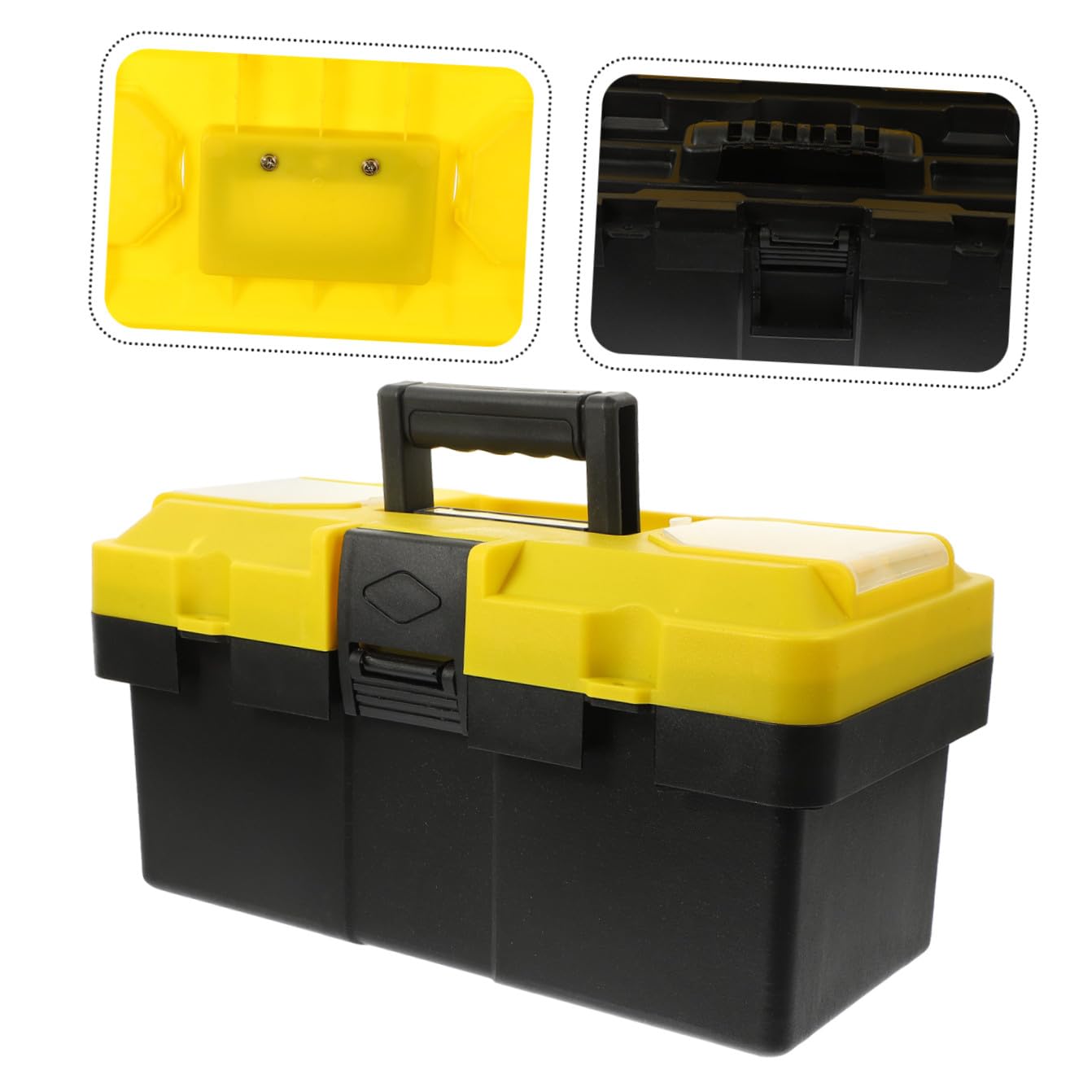 Cassetta Porta Attrezzi Portatile in Plastica Pp Grande Capacità per Utensili Manuali e Oggetti di Media Misura per Elettricisti e Meccanici