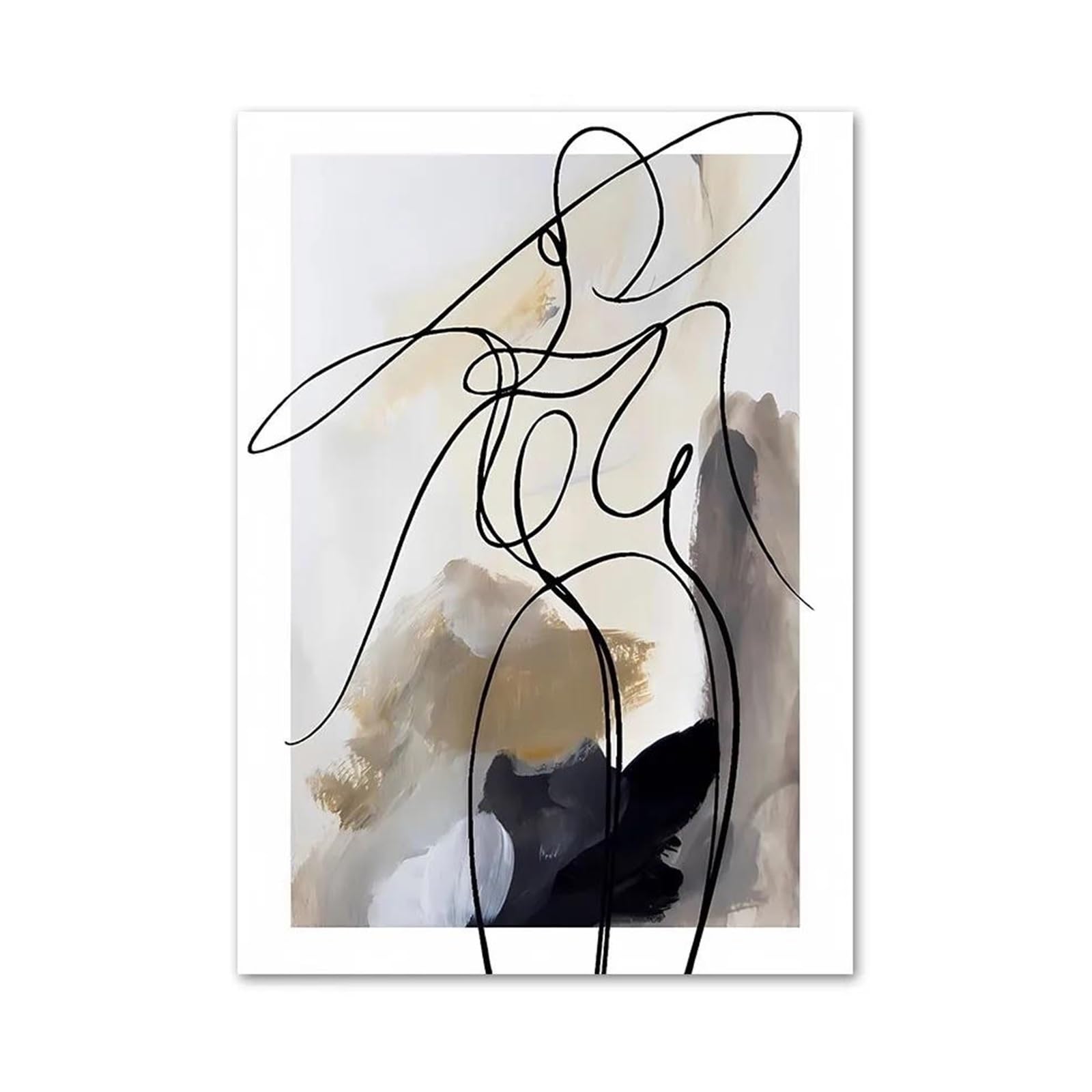 Impression sur toile abstraite de corps humain moderne 40x50cm