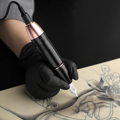 Miniatura 7 de Solong - Pistola de tatuaje, fuente de alimentación de modo antifatiga, kits profesionales de tatuaje con 5 fundas de mesa de tatuaje, almohadillas