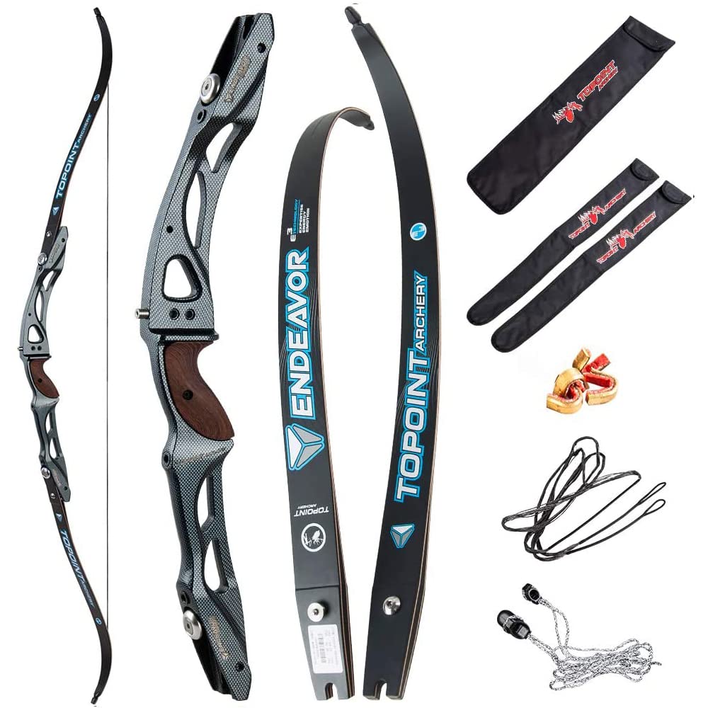 SHARROW 18-44lbs Archery Recurve Bow ILF Bow Riser and Limbs 66/68/70 Inch Aluminum Riser Takedown Recurve Bow for Athletic Competition (68"/26lbs, Carbon)