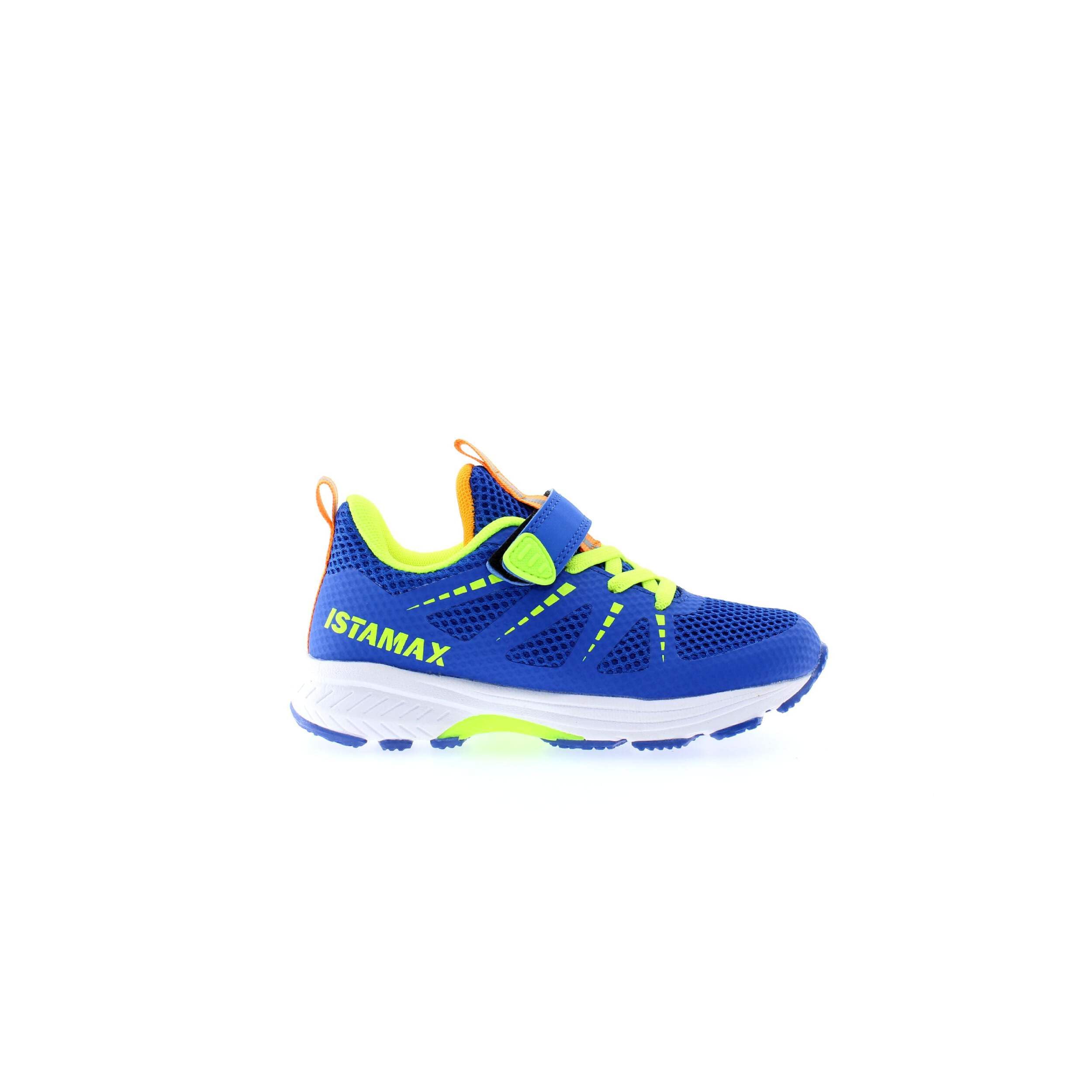 Scarpa Sportiva Modello IMAA3807 Blu Royal Giallo Neon a Lacci Elastici e Strappo (Blu Royal, Sistema Taglie Calzature EU, Adolescente, Numero, Media, 35)