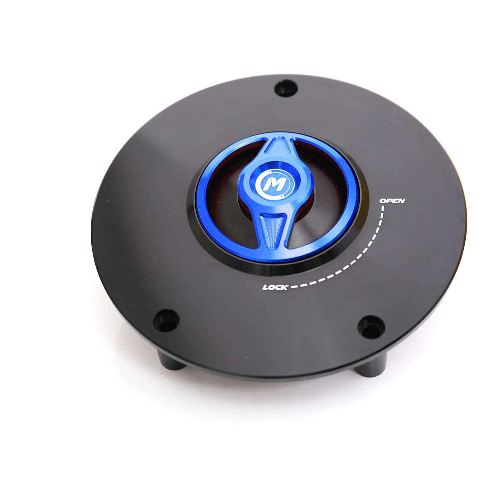 Blue REVO CNC Quick Release Gas Fuel Cap Compatible with Honda CBR1000RR 2004-2013 10 11 12 CBR600RR 03-18 14 15 16 CBR600F CBR600F4 91-08 04 05 06 07