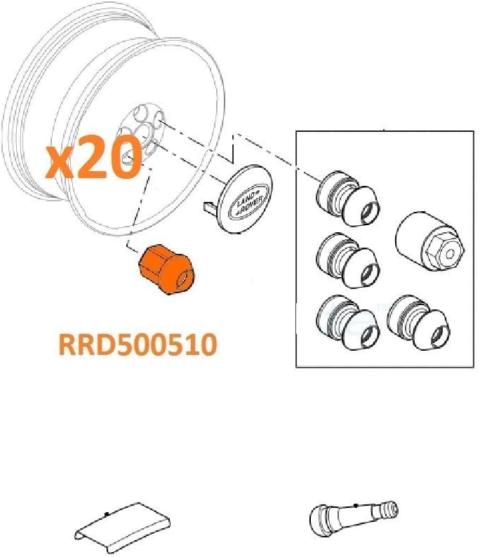 Range 06-15 Wheel Lug Nut Set 20 RRD500510 New
