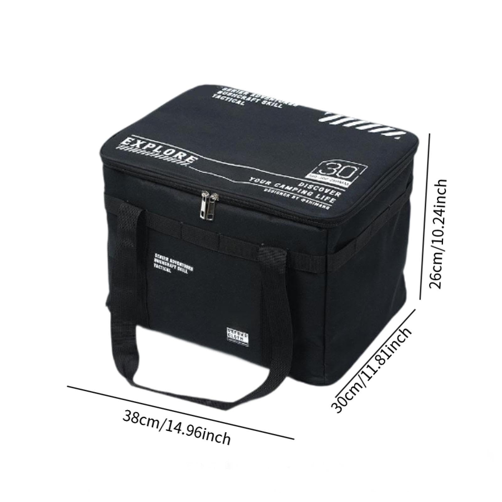 Bolsa de Almacenamiento para Camping, Bolsa para Tanque de Gas, Organizador de Gran Capacidad, Bolso de Mano, Estuche de Almacenamiento, Bolsa, Negro