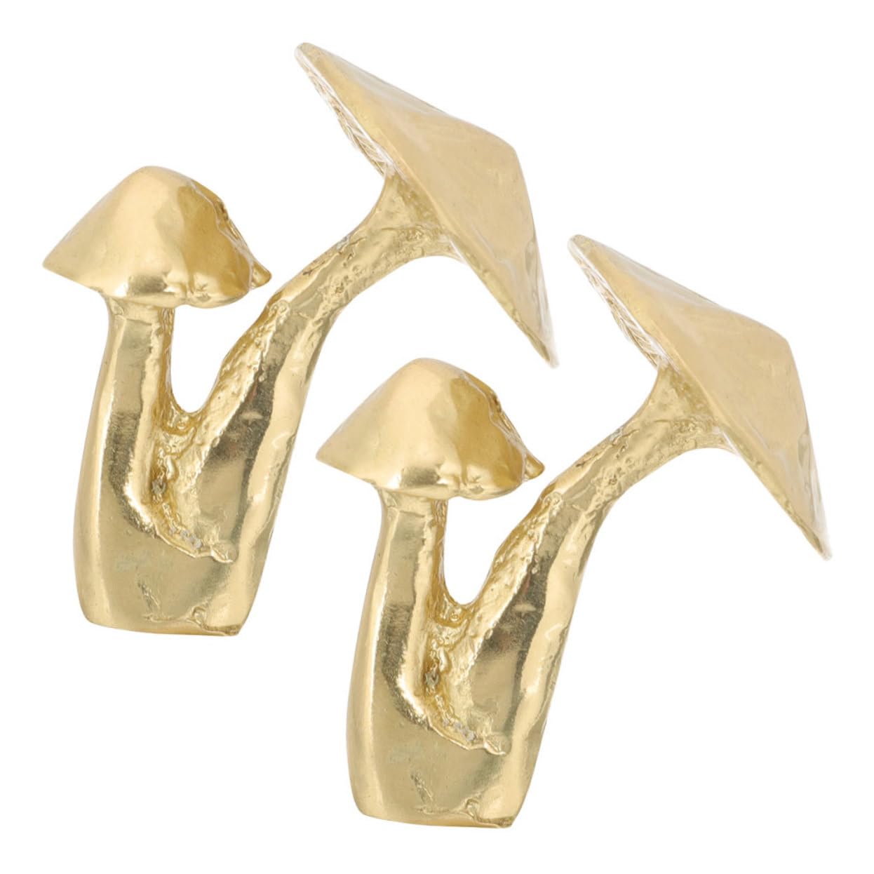 Poignées de porte d'armoire en laiton boutons de tiroirs cuisine champignon x2