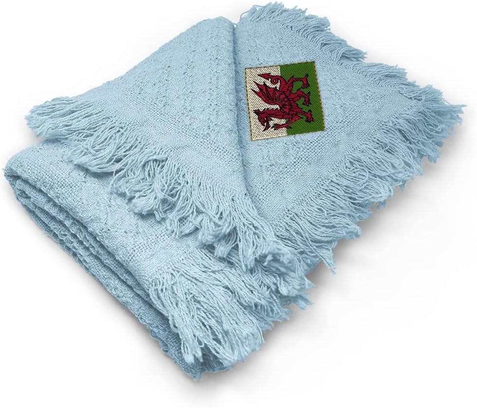 Custom Embroidery Nursery Bedding Baby Blankets for Boys & Girls Wales Cotton