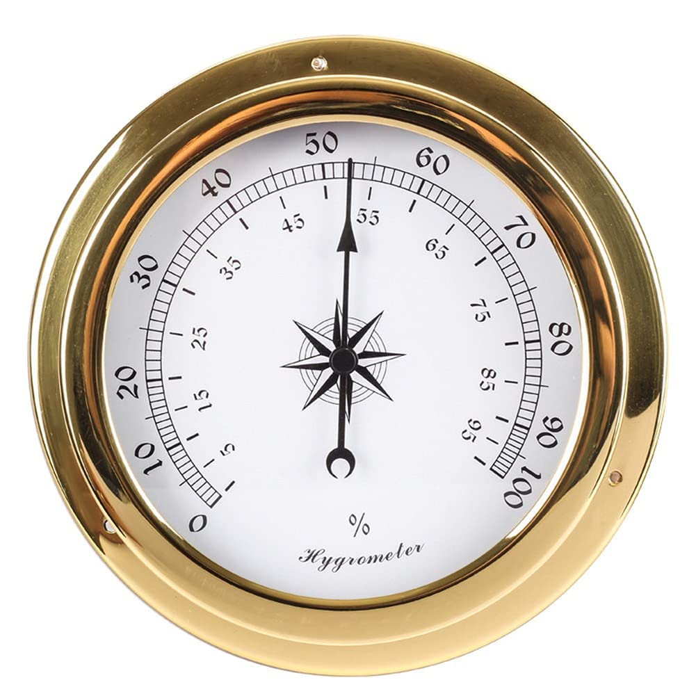 Set di 4 stazioni meteorologiche tradizionali con barometro, barometro, igrometro, orologio, barometro, termometro, igrometro, orologio, kit in ottone, accessorio per barca