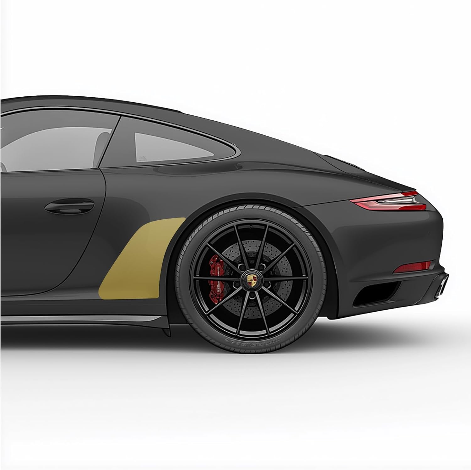 Side Rock Chip Fender Quarter Panel Vinyl Guard Decals Compatible with Porsche 911 996 997 991 992 (Matte Black, 996)