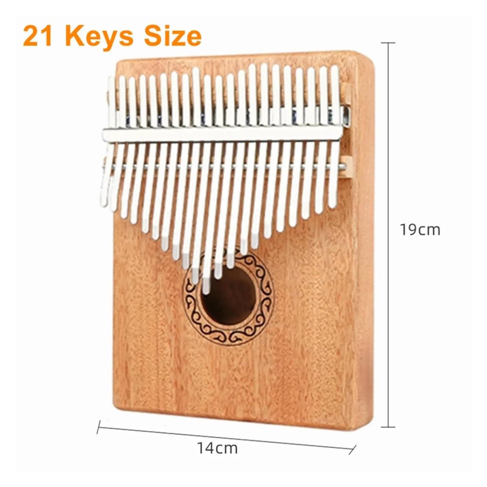 17/21 Klucz Drewniany Kalimba Z Drewna Mahoniowego Przenośny Odpowiedni Dla Początkujących(21keys)