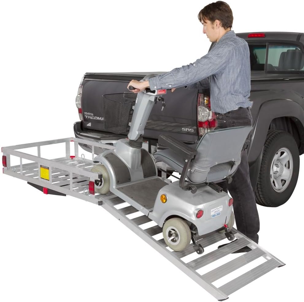Economy Hitch Mounted Mobility Scooter Carrier Rack with Ramp : Health & Household