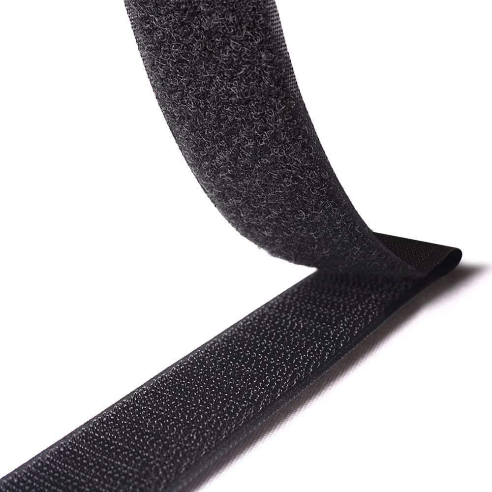 30 Pezzi 40 X 2cm Fascette Cavi Riutilizzabile, Fascetta Cavi Nylon Regolabile, Hook e Loop Cavi Cinghia (Nero)