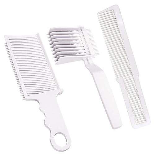 3 peines que se decoloran, peine profesional de corte de cabello, resistente al calor, peine de corte para mezclar con parte superior plana, peine