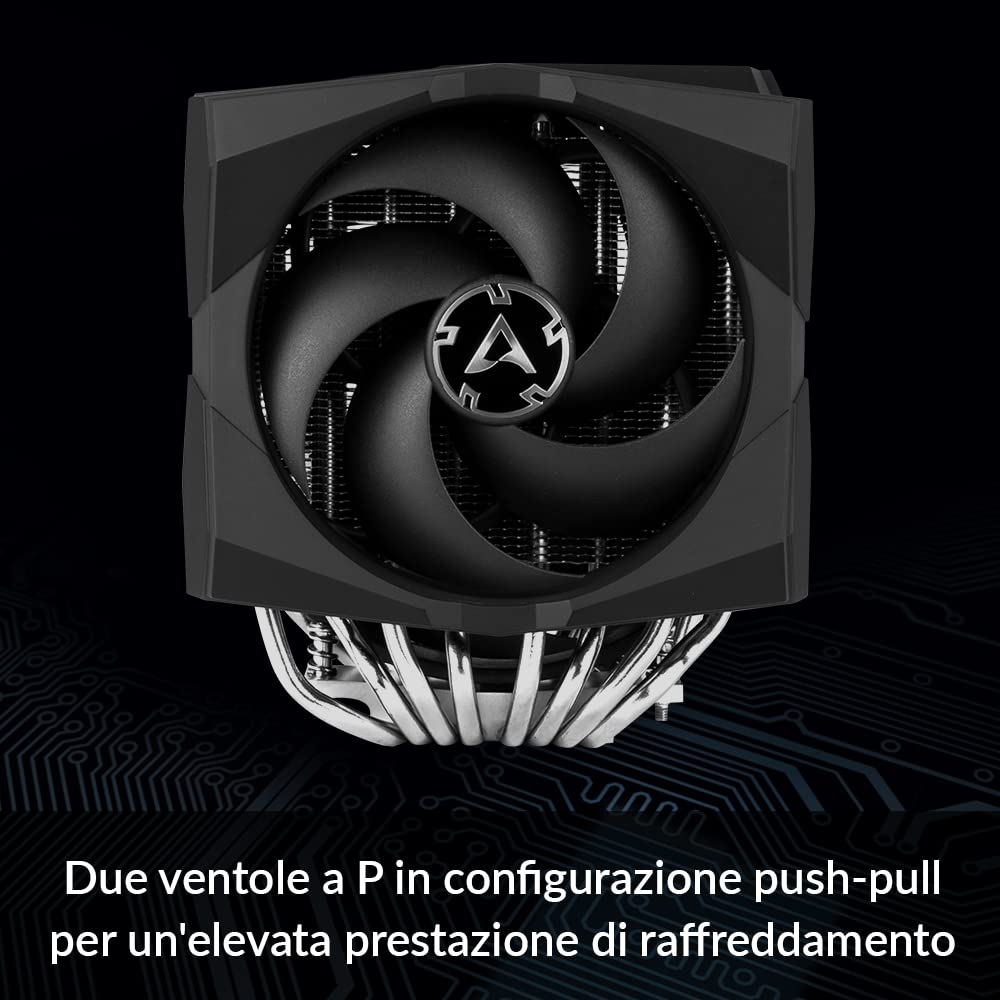 ARCTIC Freezer 50 TR - Dissipatore CPU a Doppia Torre compatibile con compatibile con AMD Ryzen Threadripper SP3, sTR4 con A-RGB, Due Ventole di Pressione Ottimizzate, con 8 Tubi di Calore per Massime