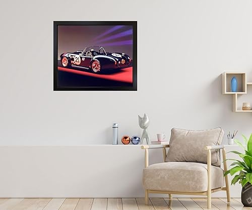 Miniatura 3 de Póster decorativo de pared de coche deportivo 1966 negro Ford Cobra (16 x 20 pulgadas)