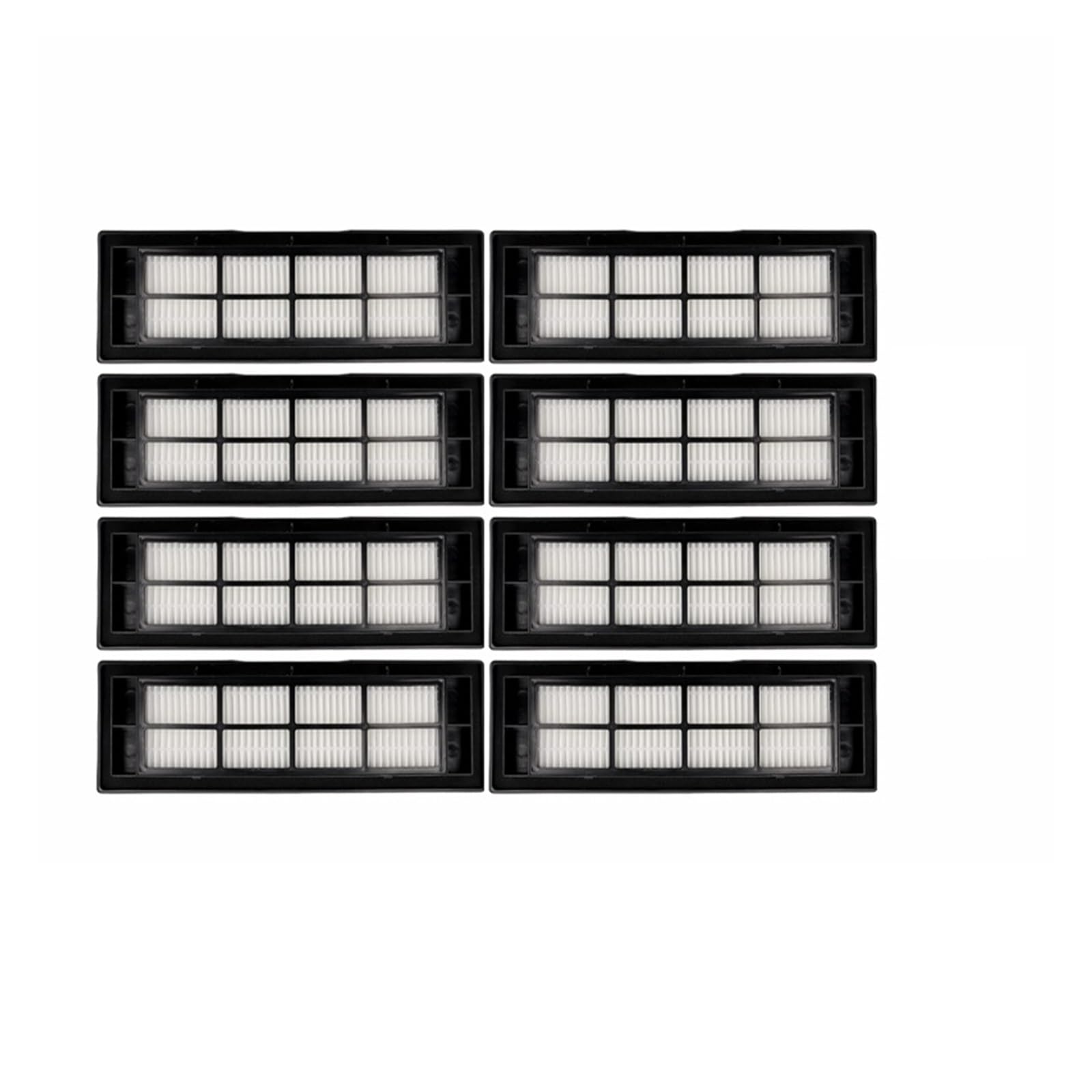 Repuesto de rueda de trapeador con filtro de aire HEPA y cepillo lateral for rodillo principal, compatible con aspiradora robot Conga 3090, accesorios de repuesto(8 HEPA)