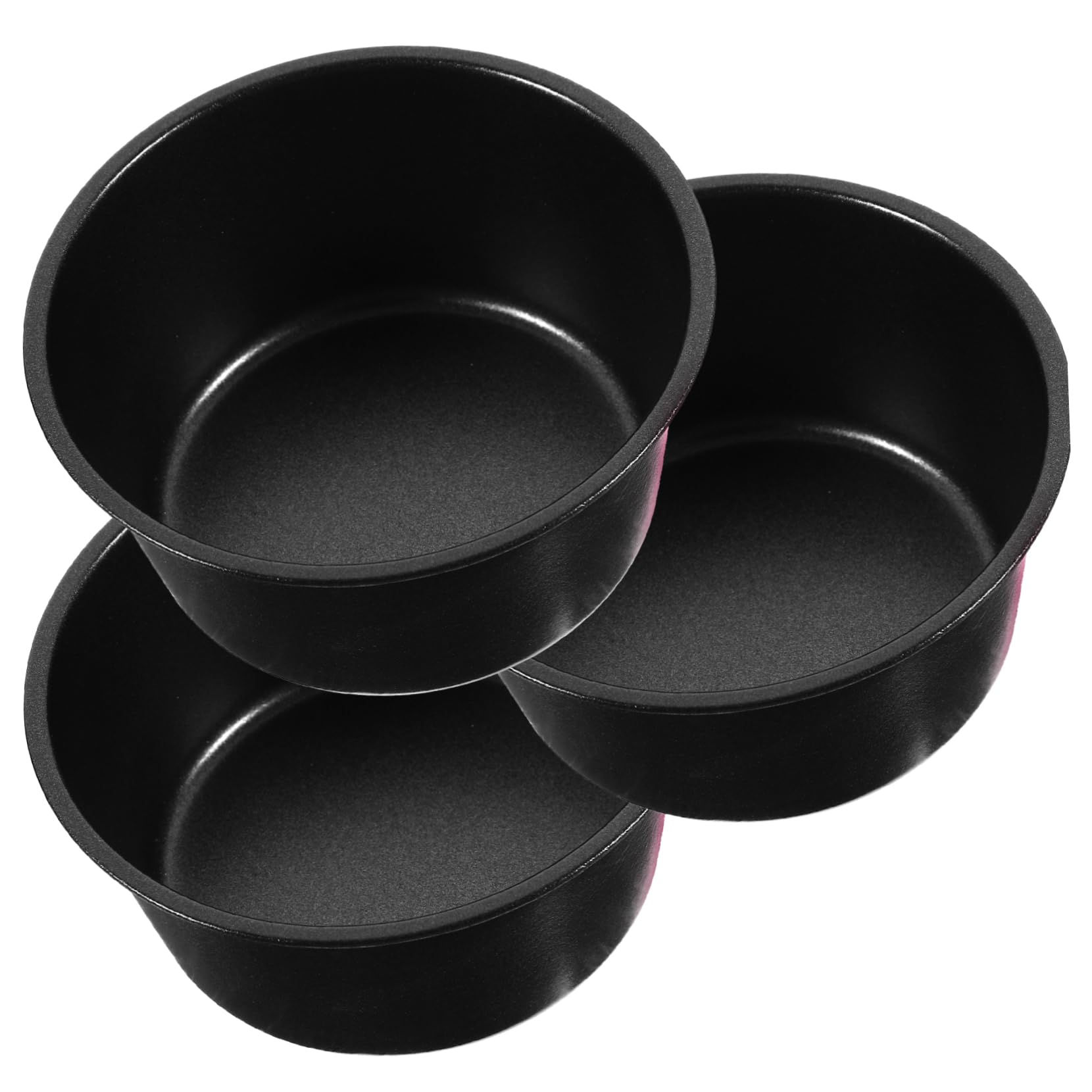 TOPBATHY 5 Juegos Molde De Pudín Molde Chocolate Muffins De Horneado Para Regalar Tapa De Pudín De Metal Metalico Para Pasteles Acero Carbono Black 3 Piezas * 5