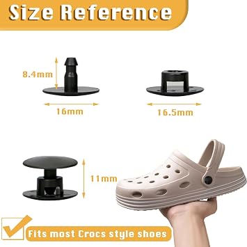 KOTESLLOE Crocs Replacement Rivets 8 Sets Replacement Parts for Crocs