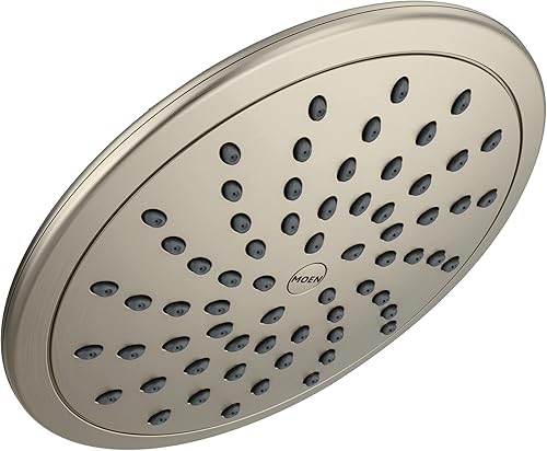 Miniatura 4 de Moen Ducha de lluvia fija negra mate de 8 pulgadas de ancho, cabezal de ducha de lluvia para bañera y ducha, 6345BL