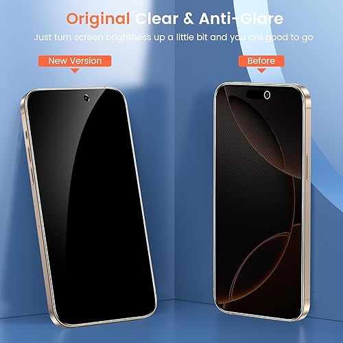 Miniatura 67 de Fotbor Protector de pantalla de privacidad para iPhone 12 Pro Max, protector de pantalla de privacidad para iPhone 12 Pro Max [2 antiespías] Negro