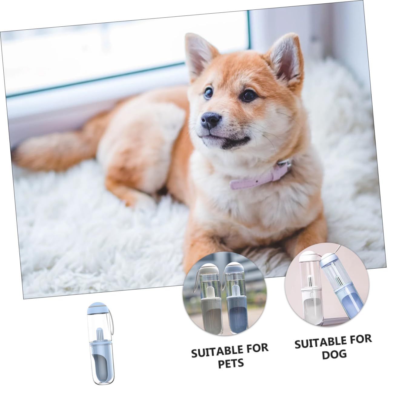 BESPORTBLE Botella De Agua para Mascotas Diseño De Apertura Amplia para Perros y Gatos para Viajes y Paseos