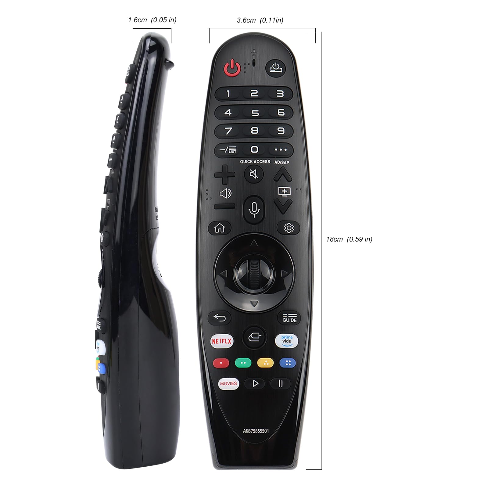 Télécommande Magique vocale AKB7585501, 1 pièce, Remplacement Universel for Smart TV AN-MR20GA MR19BAMR18BA MR650A, Fonction pointeur
