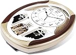 Musical Motion Chime Wall Clock with Rotating Pendulum, Decorative Wall Clock, 18 Melodies, for Home, Hotel, Library or Church Decor.
