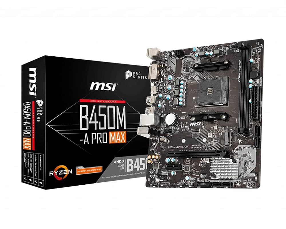 Amazon | MSI B450M-A PRO MAX ProSeries マザーボード (ATX、第