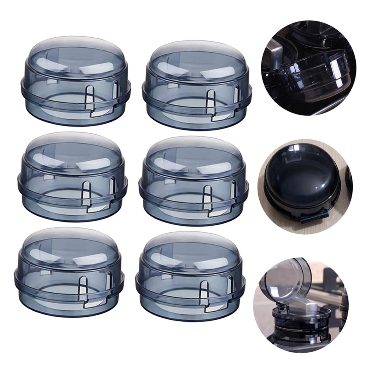 6pcs Gas Knob Covers Safety Stove Covers for Gas Range Burner Knob Safety Protector