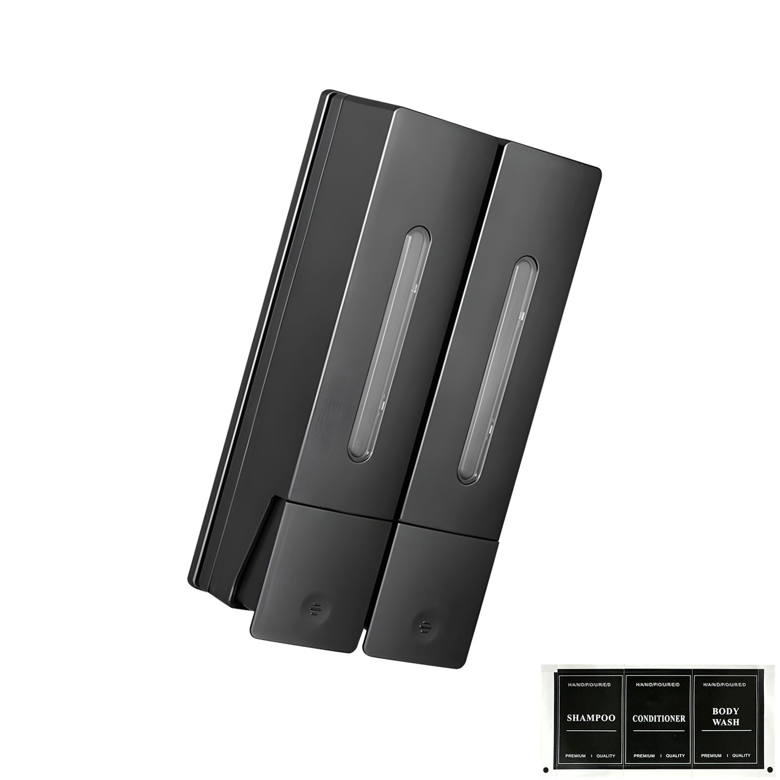 Of 2 Contemporary Shower Gel Dispenser Wall Mounted Space Saving Design 800ml Capacity Robust ABS Build Modern Bathroom Planner