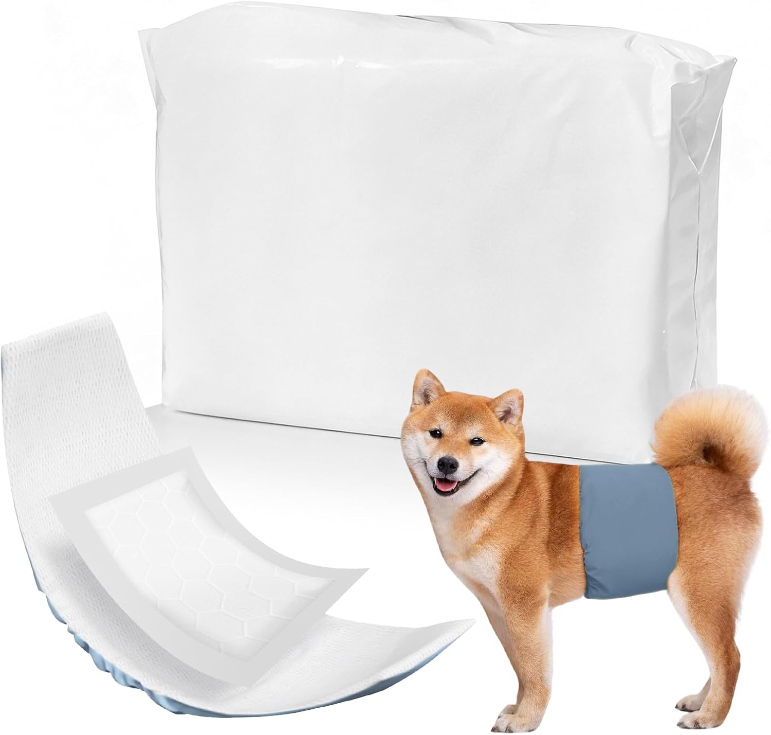 Dog Diaper Liners （Large 200 Count） Absorbent and Super Soft Dog Diaper Booster Pads for Female Dog Diapers or Male Dog Belly Bands