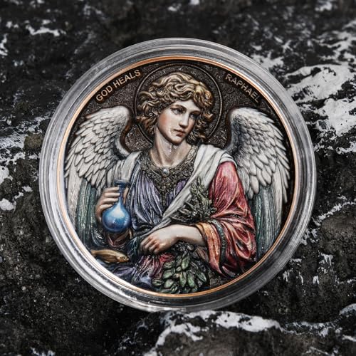 Archangel Raphael Healing Prayer Coin – Inspirational Christian Token of Divine Healing and Peace (Pack of 5) by VITOLEO - Image 6