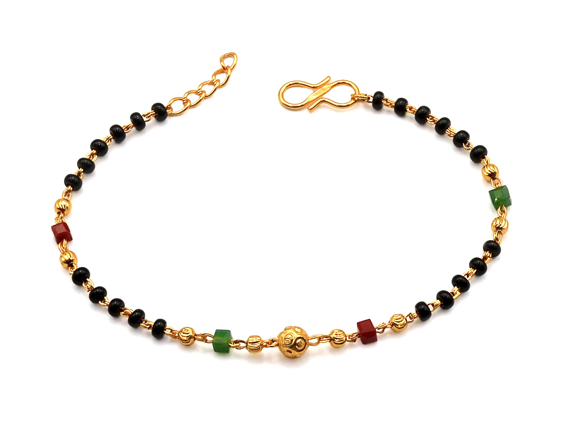 JHB Gold plated Beads Hand Mangalsutra Bracelet for Women (B0BCKMMH6D) Amazon Price History, Amazon Price Tracker
