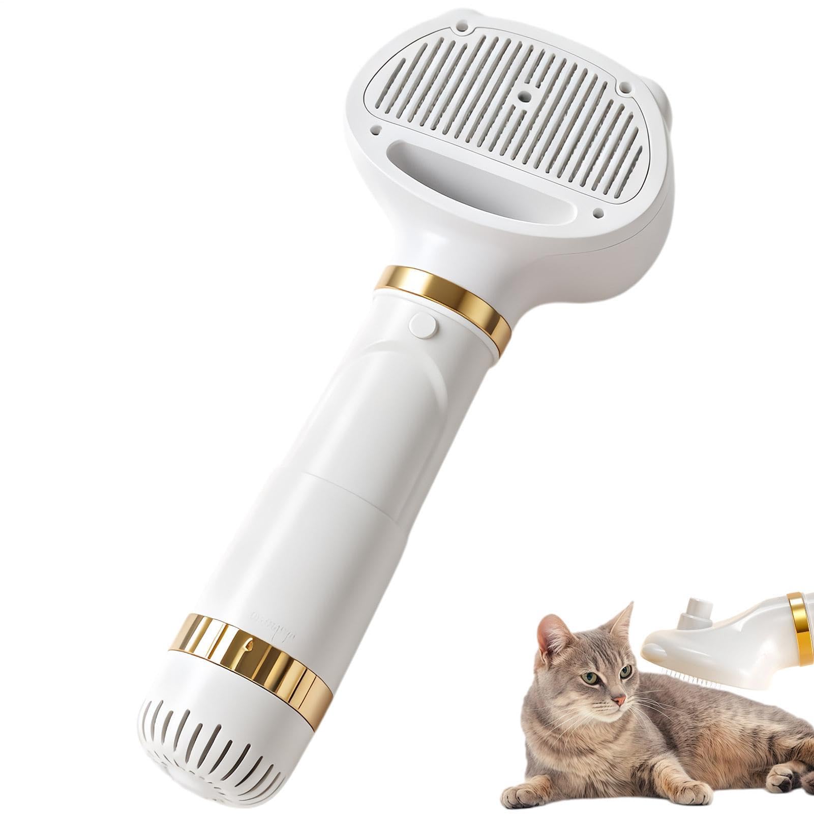 Spazzola Asciugacapelli Per Cani Pettine Toelettatura Rimuovipelo Gatti | Spazzola Asciugacapelli Portatile Con 3 Temperature Casa Appartamento Viaggio Routine Doccia Bagno