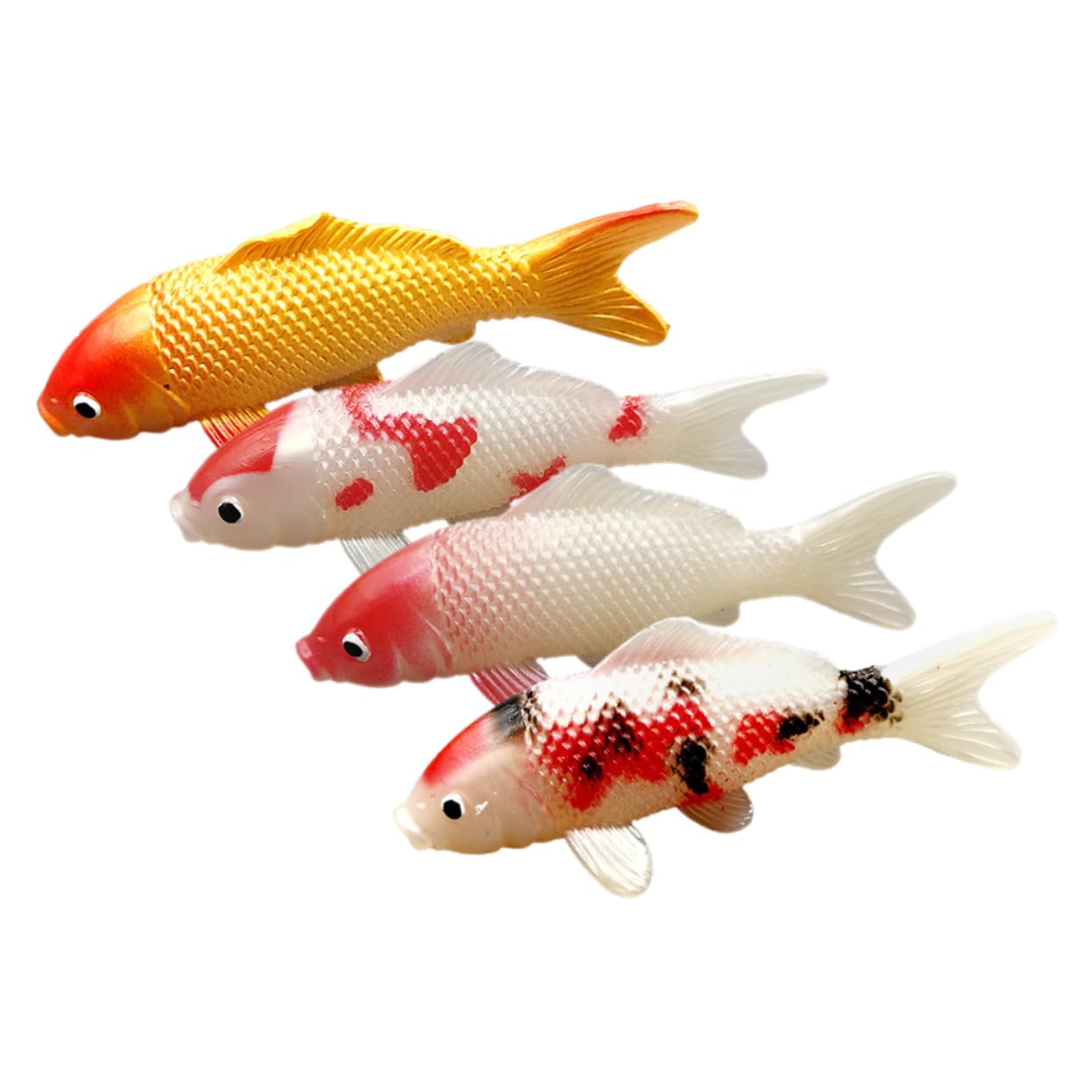 Amazon.co.jp: WRITWAA 4個 鯉の模擬モデル 多機能 装飾品 鯉の模型