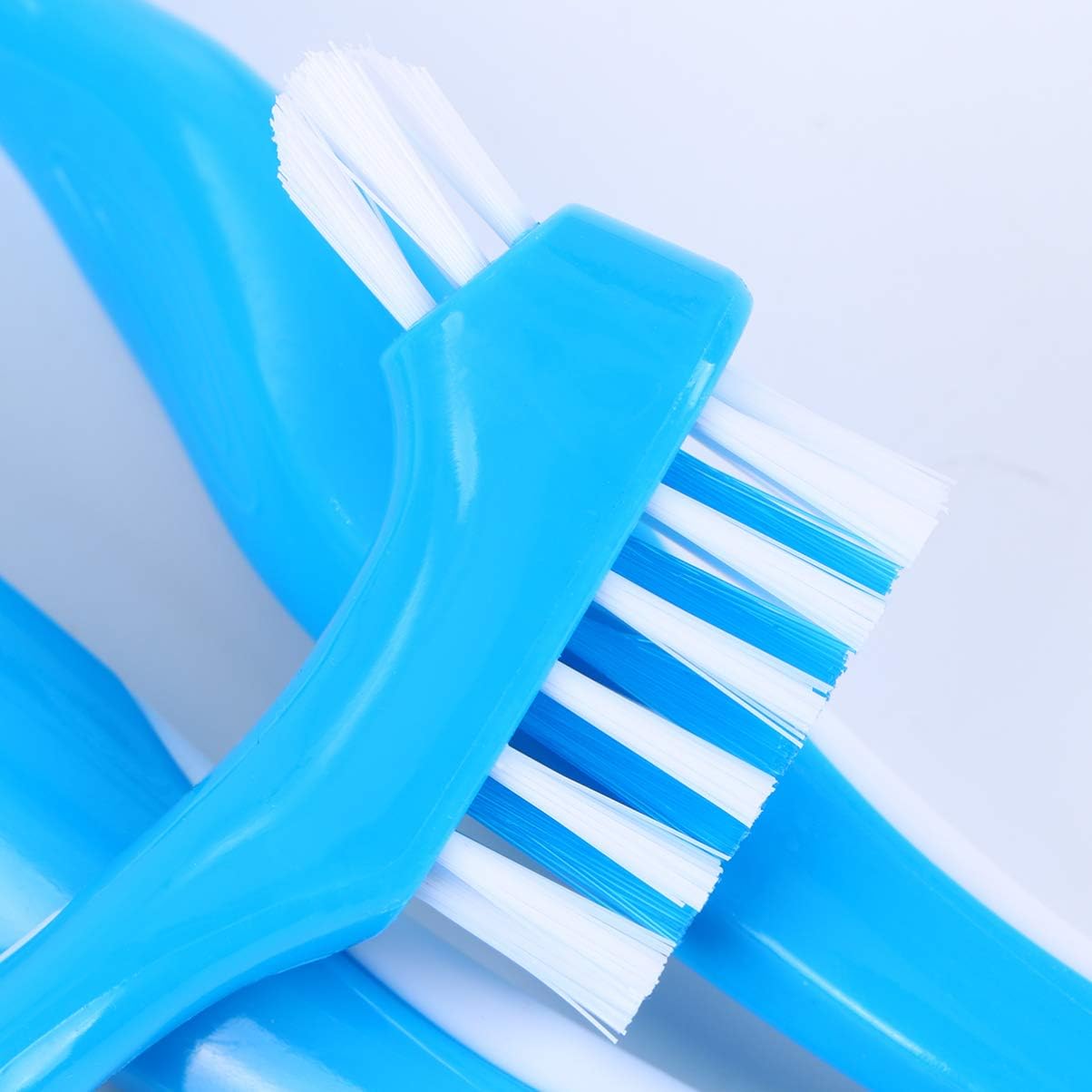 Healifty Toothbrush Head for Dentures Brush Set Portable Case Double Sided Brush