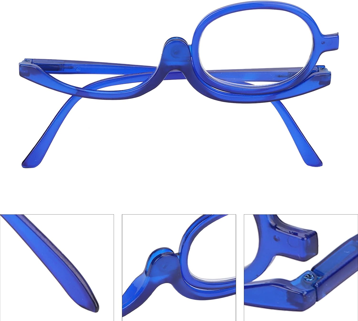 Horoper Flip Up Magnifying Makeup Reading Glasses Magnifying Makeup Glasses Professional Portable Women Fashionable Flip Down