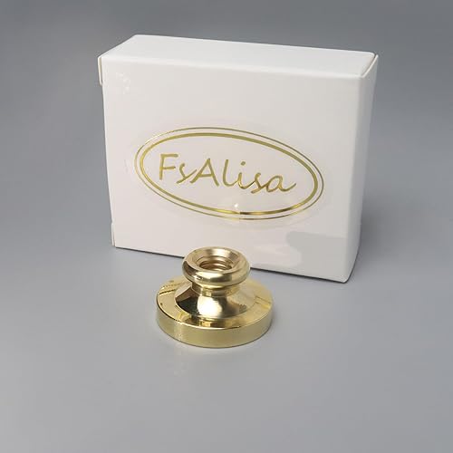 Miniatura 5 de fsalisa Sello de cera con cabeza de sello del alfabeto, solo sin mango, cabeza de latón extraíble de 0.98 pulgadas, ideal para adornar tarjetas,