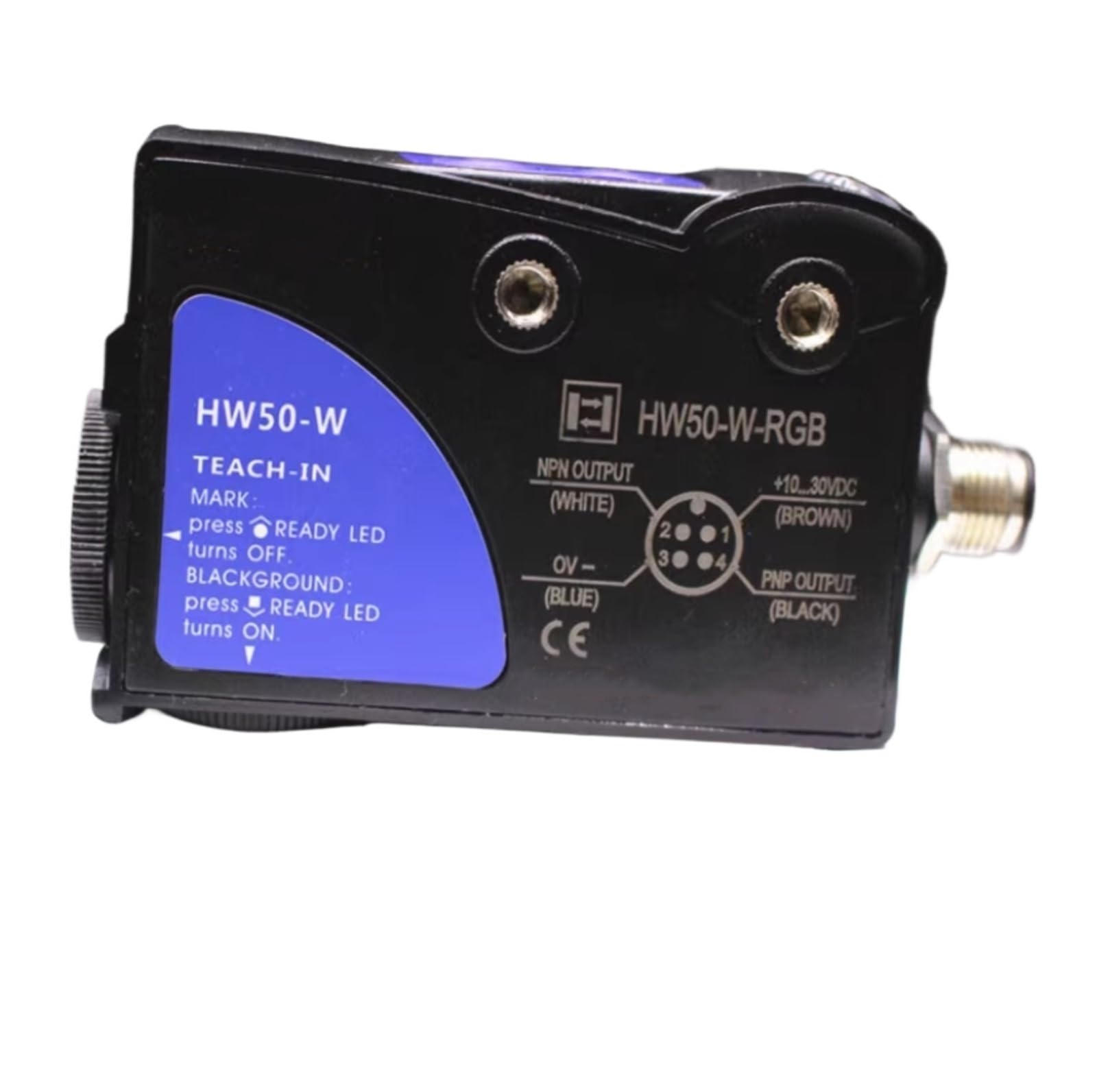 Capteur de code couleur HW50-W-RGB détecteur optique industriel RVB