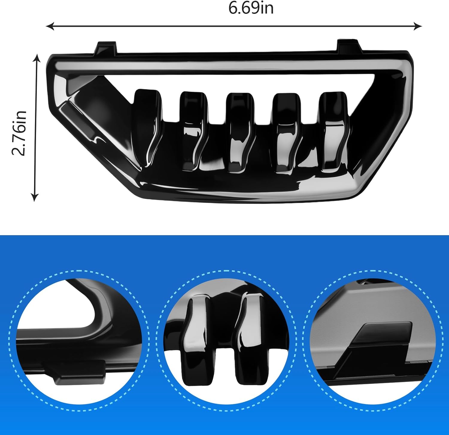 Bumper Grille Cover Air Duct Fits for 2022-2025 GMC Sierra 1500 84869628 84869627 (Left and Right Side)