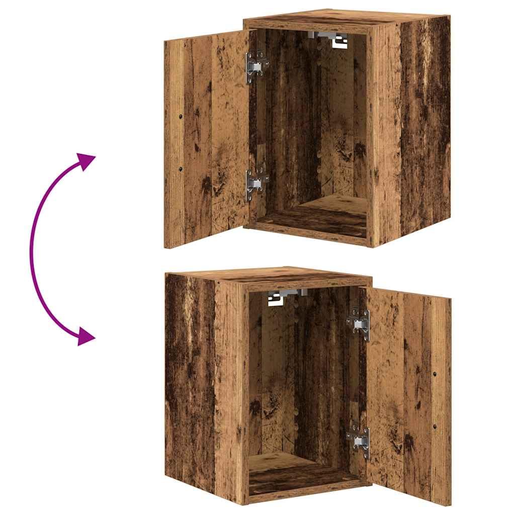Générique Armoires murales de Garage 2 pcs Vieux Bois Bois d'ingénierie,Entreprise & Industrie,Stockage Industriel,Armoires industrielles,Brun,12.35 KG,860622